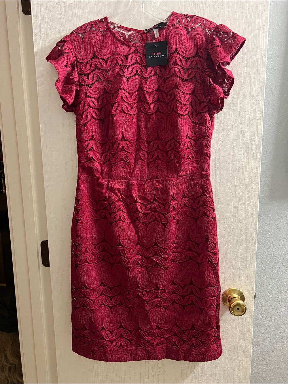 Trina Turk Berry Lace Midi Dress